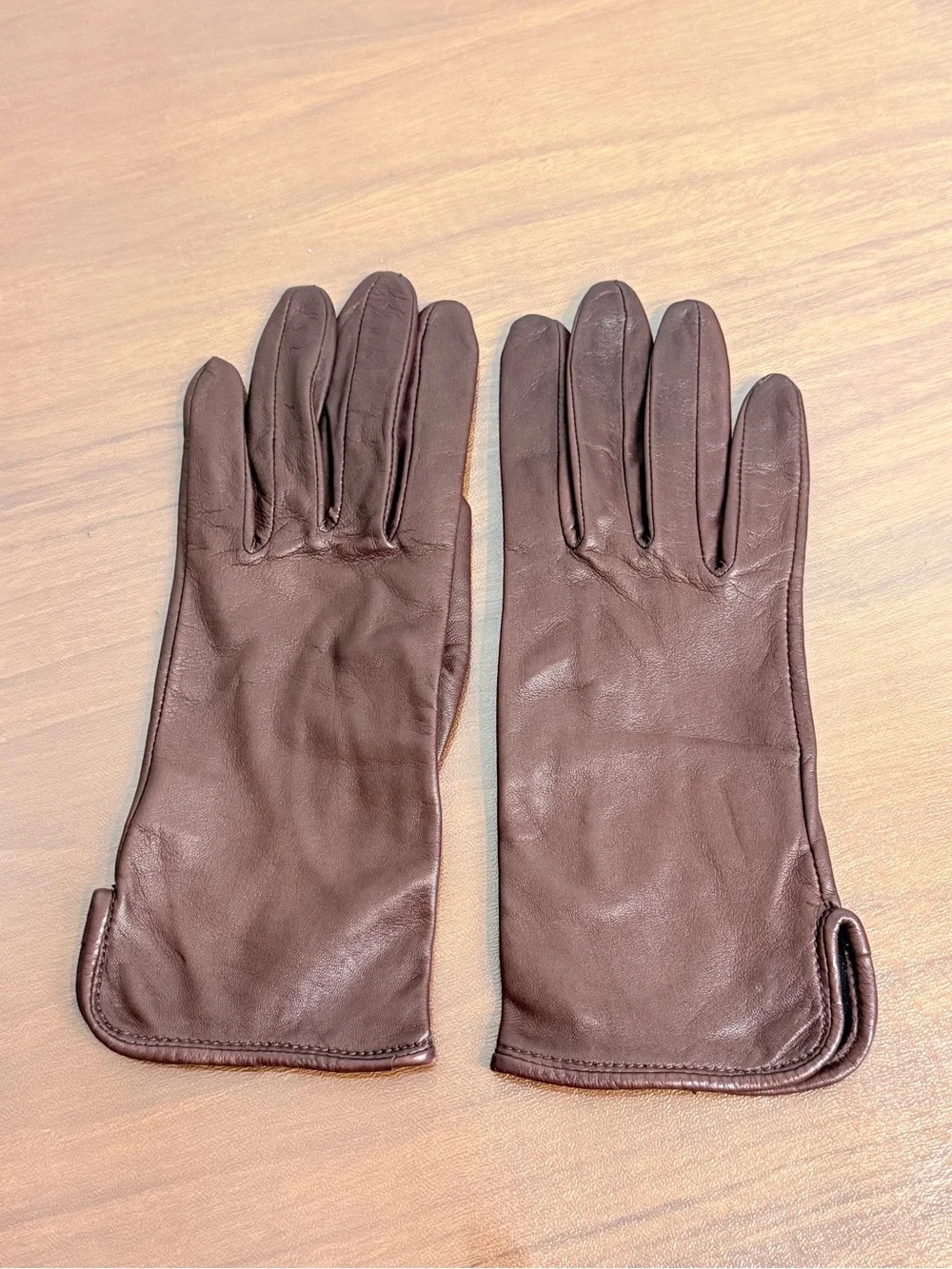 Preston & York Women's Brown Leather Gloves 7.5